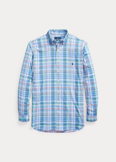 Camisa Polo Ralph Lauren Hombre Azules / Verdes Multicolor - Plaid Performance Twill - QYUDC5891